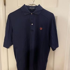 Polo golf, navy polo with Polo Crest, size small
